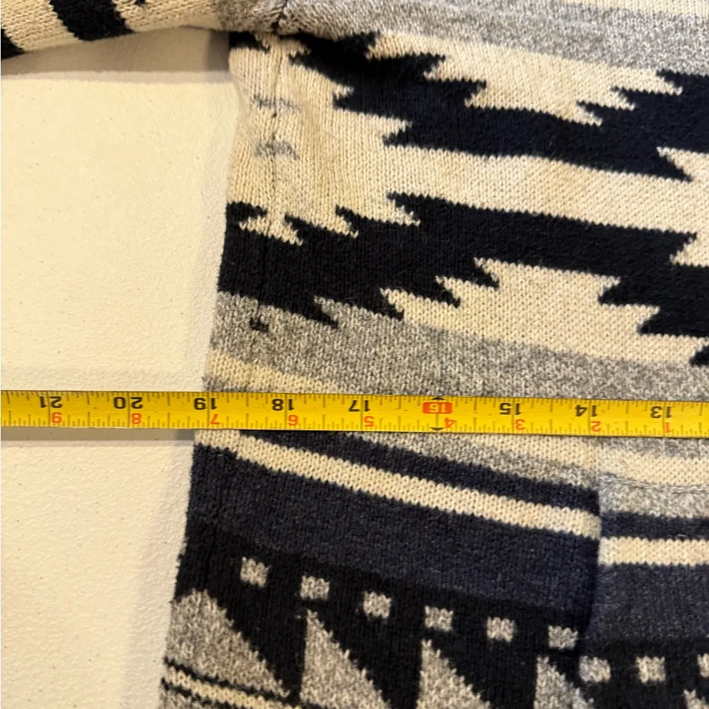 American Eagle Outfitters Unisex Hoodie Knit Sweater Geometric Pullover XS - Image 4