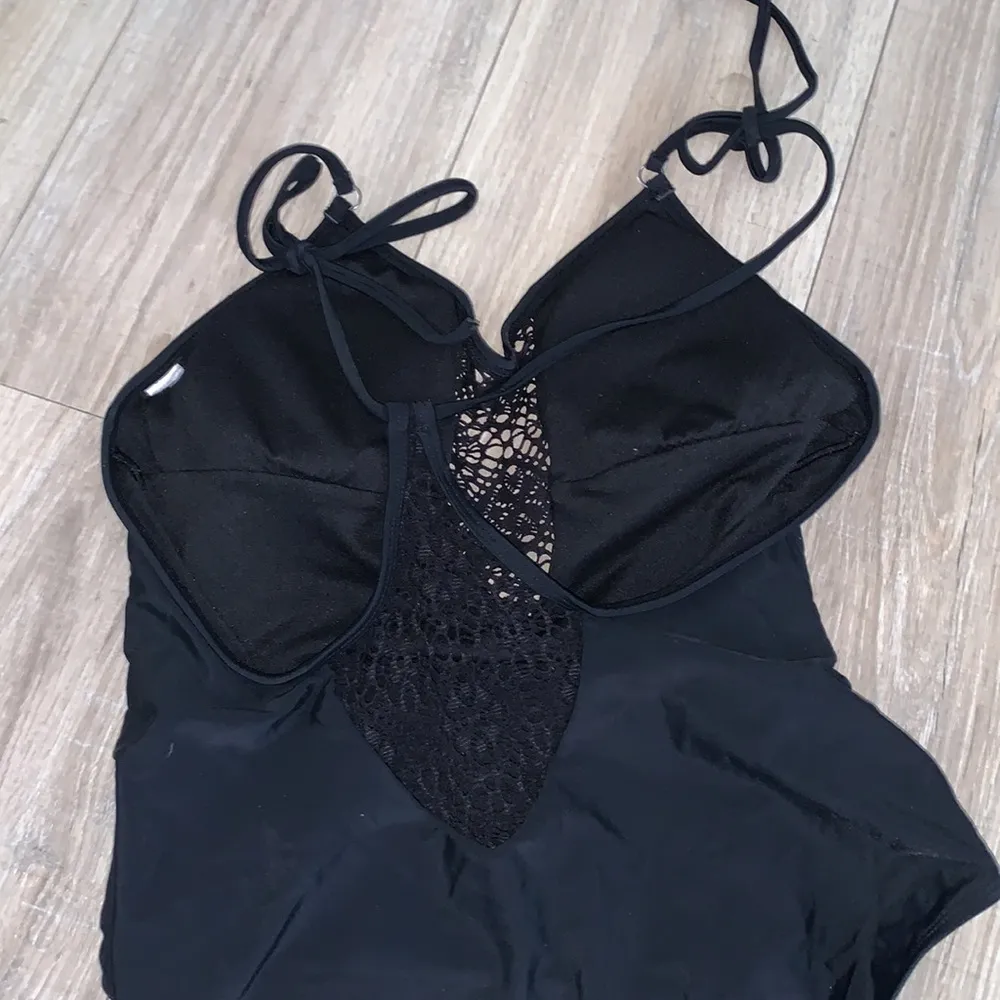 Sexy Black lace front & back one piece swim suit - Image 4