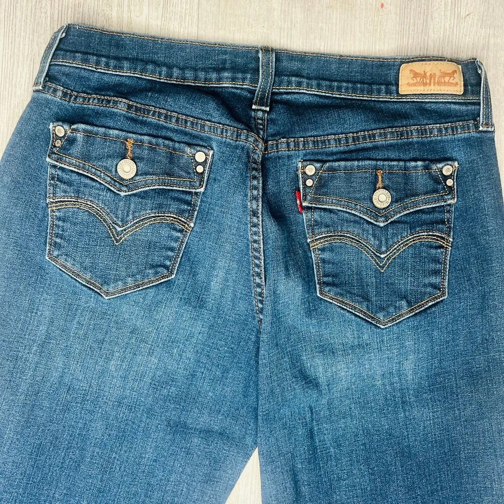 Levi Strauss dark wash blue jeans size 10L - Image 6