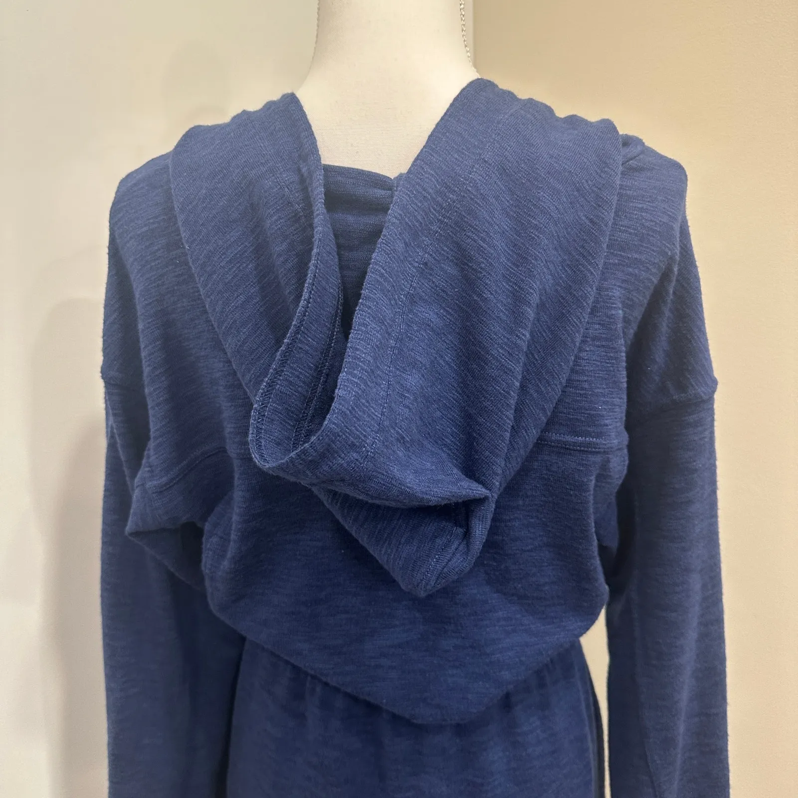 Daily Practice Anthro Navy Hoodie Tunic Hiking Dress Gorpcore Granola Size Small - Image 11