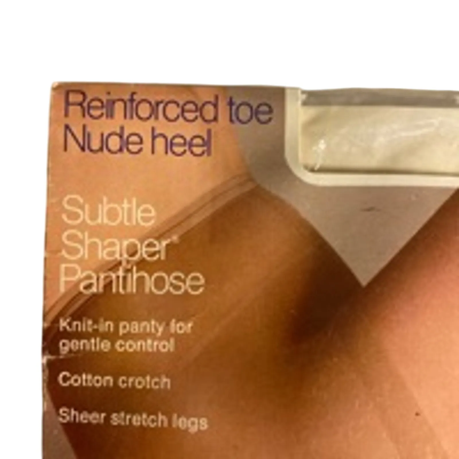 Vintage JCPenney Light Control Top Nude Sheer Pantyhose Size B Reinforced Toe Brown - Image 4