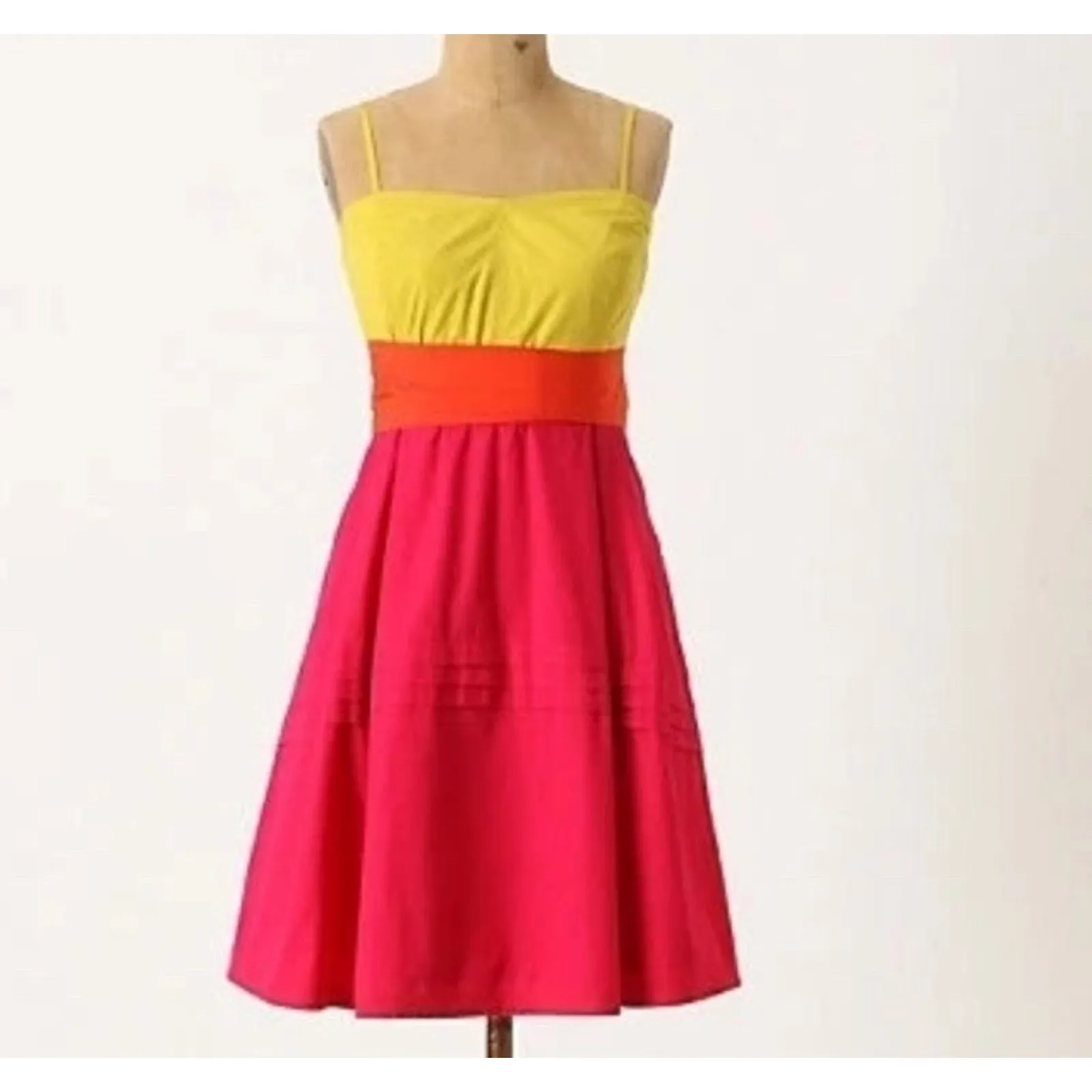 Maeve for Anthropologie Parading Hues Color Block Strapless Dress. Size 4 - Image 4