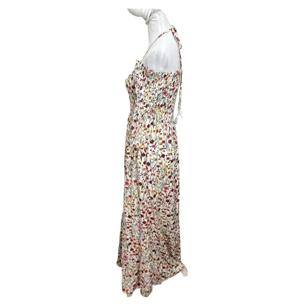 Lost + Wander Floral Maxi Dress Renee Smocked Off Shoulder A Line Size M - Image 3