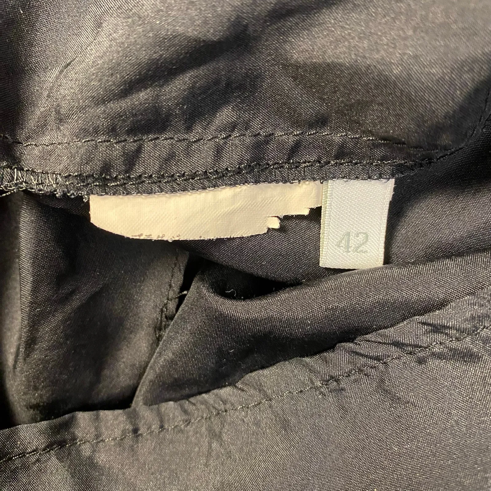 Miu Miu Vintage Y2K Black‎ Silk Puff Sleeve Ruffled Top Size EU 42 doll goth - Image 7