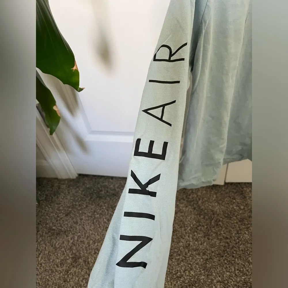 NWOT Nike Air Teal Long Sleeve Tee Shirt with Brand Name On Sleeve - Image 2