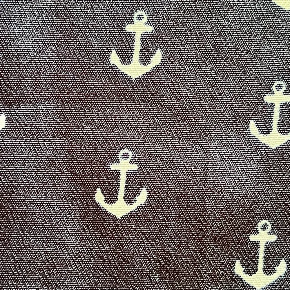 J.Crew Blue Anchor Print Blouse XXS | Nautical Coastal Preppy 3/4 Sleeve Top - Image 9