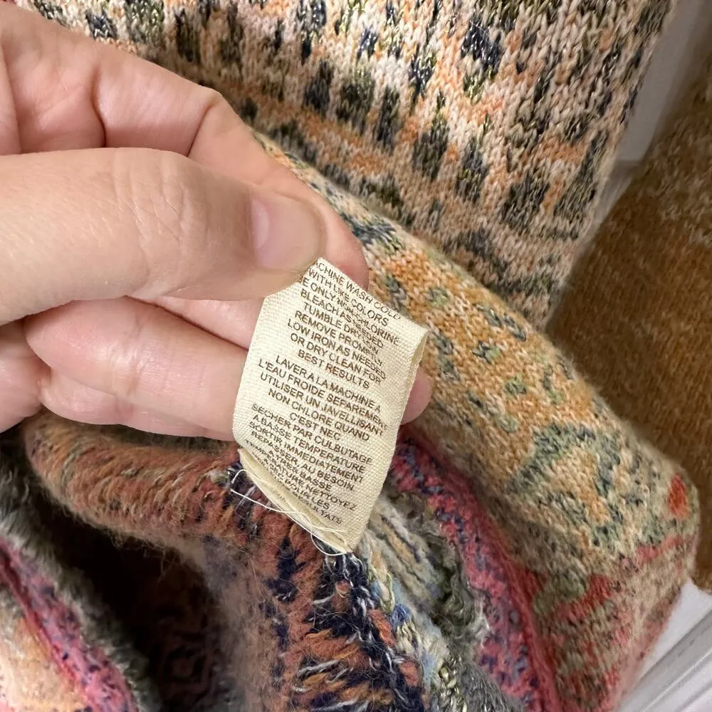 Free People HTF Size S Desert Drifter‎ Long Sleeve Thick Knit Coatigan Cardigan - Image 8