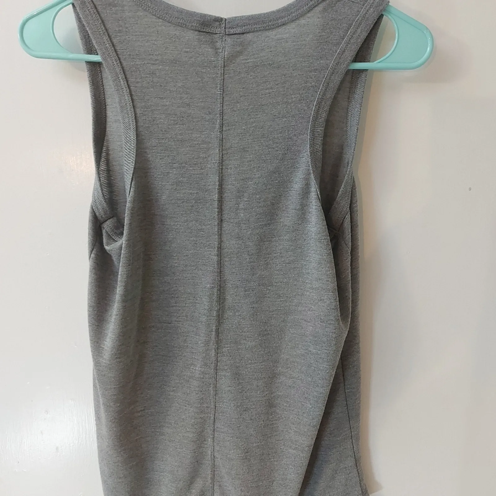 TOPSHOP Gray Crew Neck Tank Top S Casual Comfy Classic Minimalist Norrmcore - Image 2