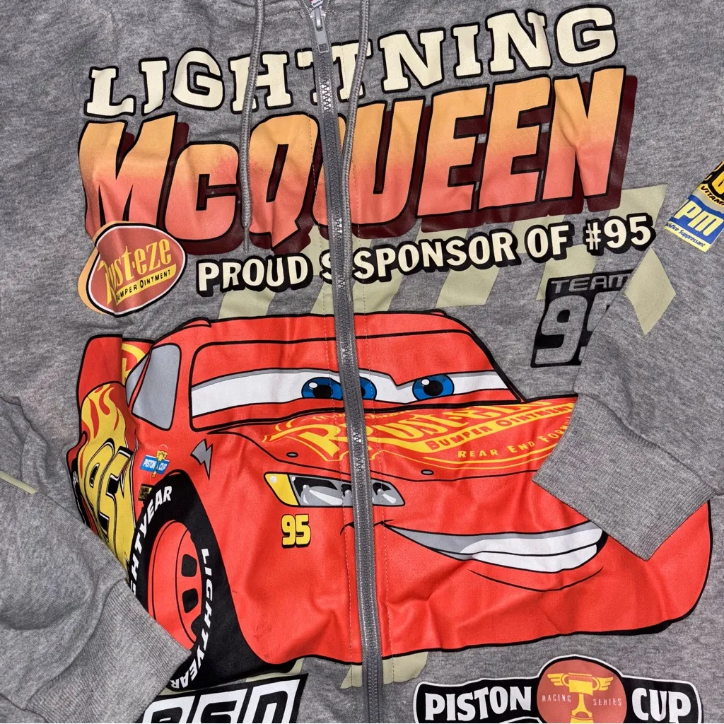Lightning McQueen Zip Up Hoodie - Image 2