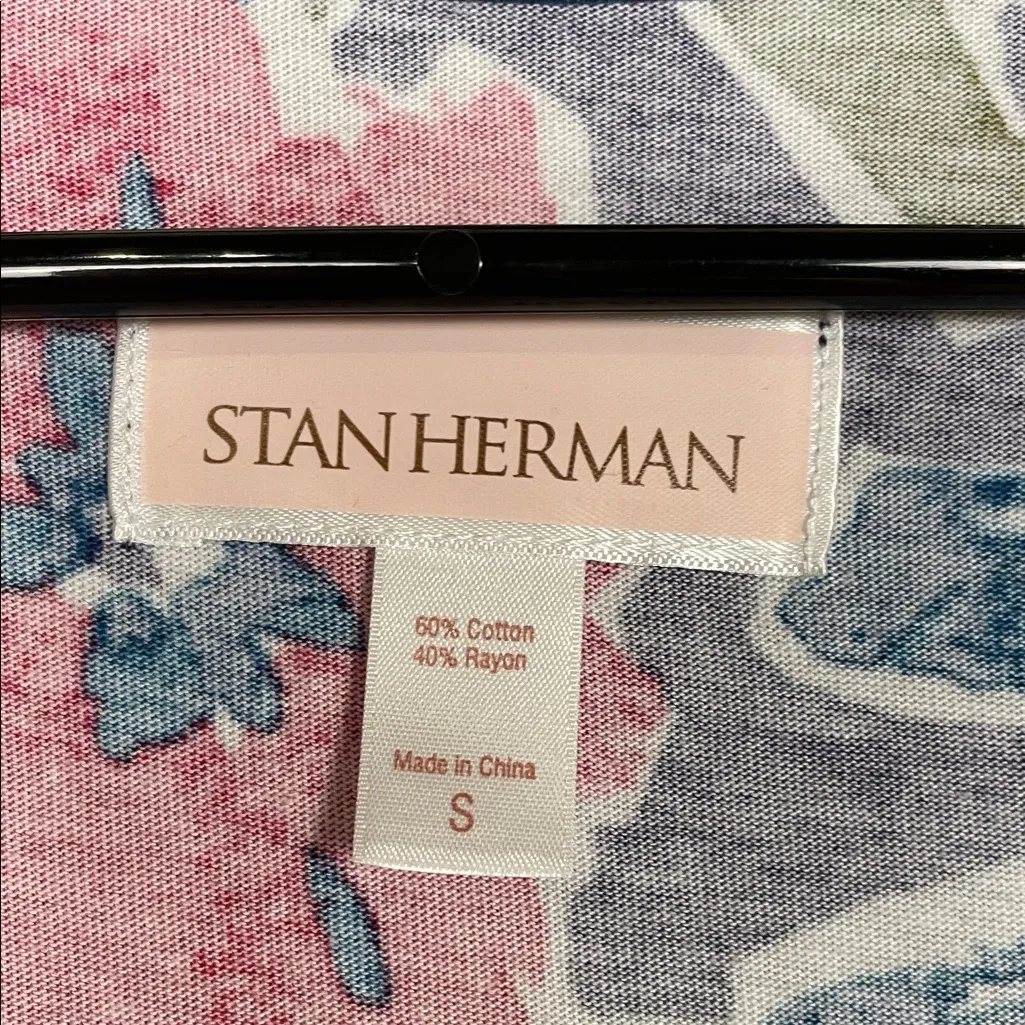 Stan Herman Women’s Tropical Vacation Floral Print Babydoll Tier Tank Dress Blue - Image 7