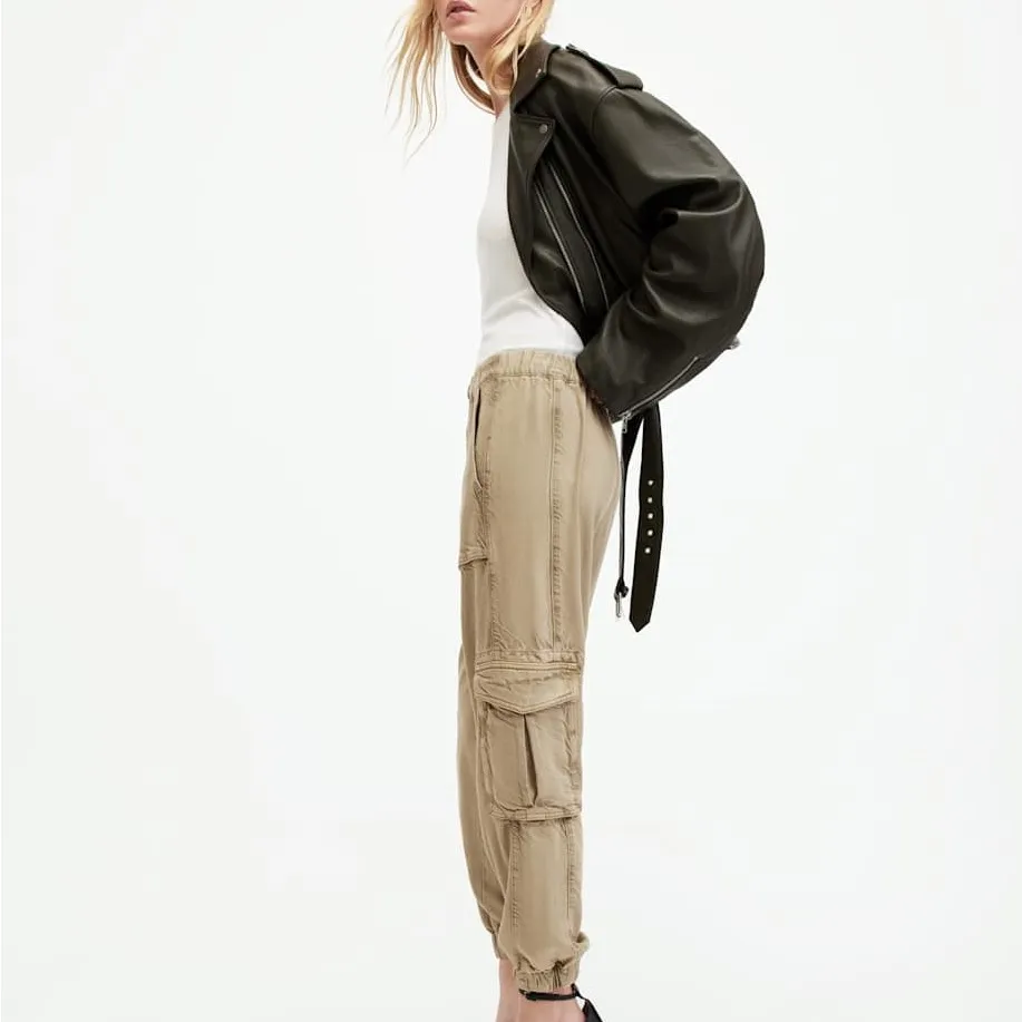 All Saints Washed Olive Cargo Pants! Women’s 6! New W/O Tags. Perfect shape! - Image 4