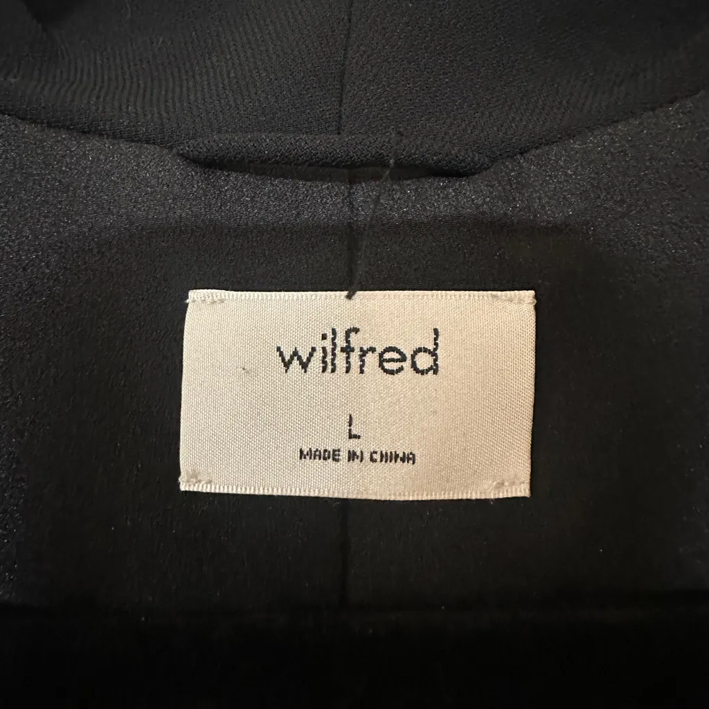 Aritzia WILFRED Solaina Open Front Black Blazer size Large - Image 7