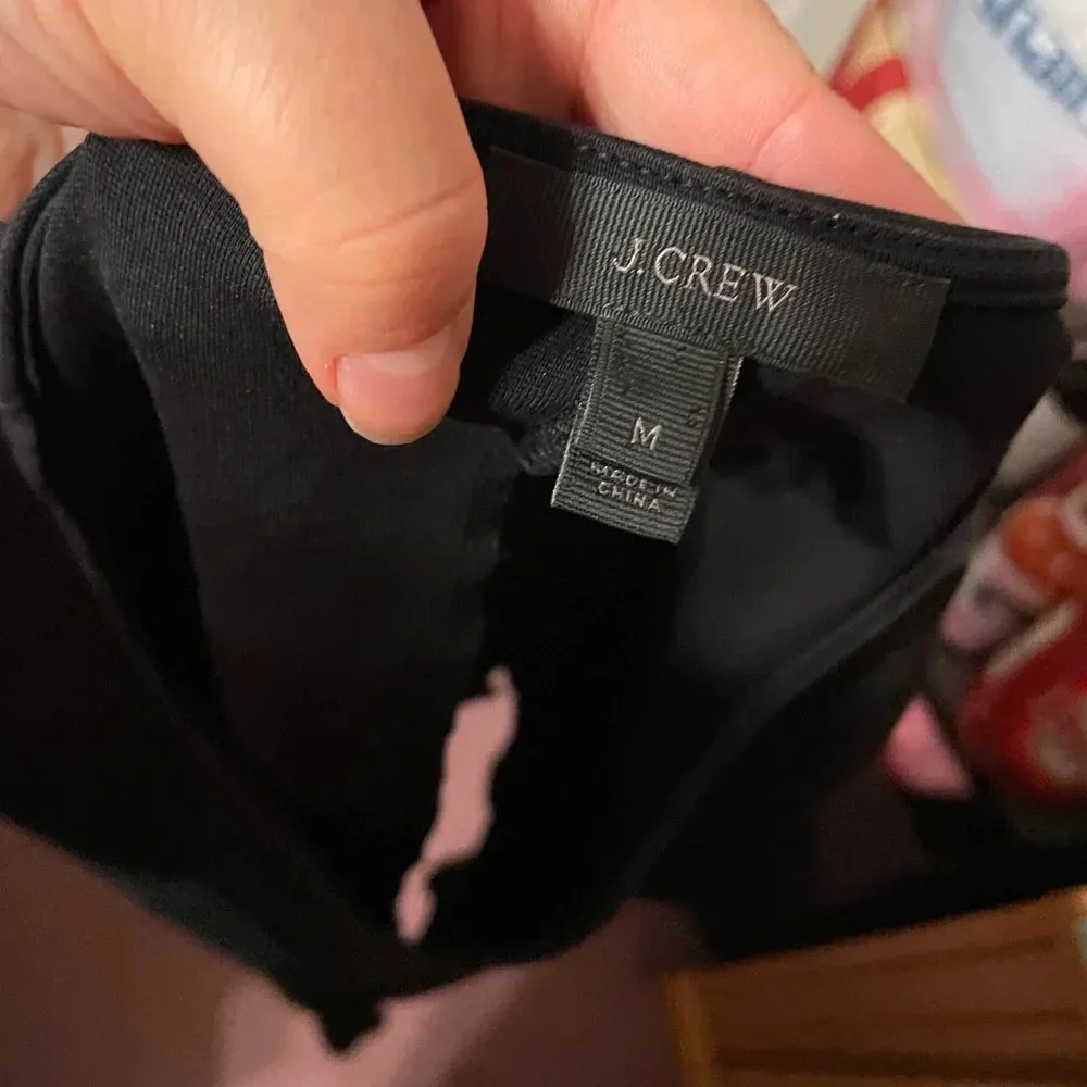 J.CREW Y2K BLACK STRUCTURED PEPLUM TOP - Image 5