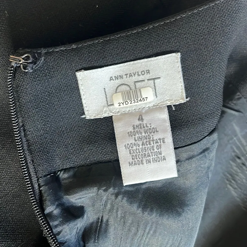 Ann taylor loft • wool rose embroidered pencil skirt vintage - Image 7