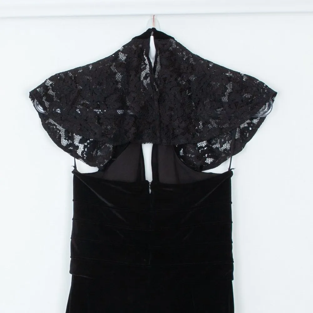 L'Agence‎ Black Velvet Halter Jumpsuit Size 2 - Image 8
