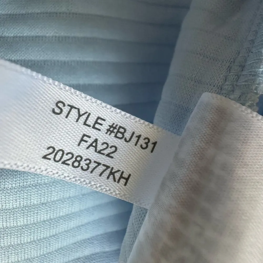 NEW J. Crew Quilted Blue Snap Front Pullover Long Sleeve Polo Medium BJ131 - Image 7