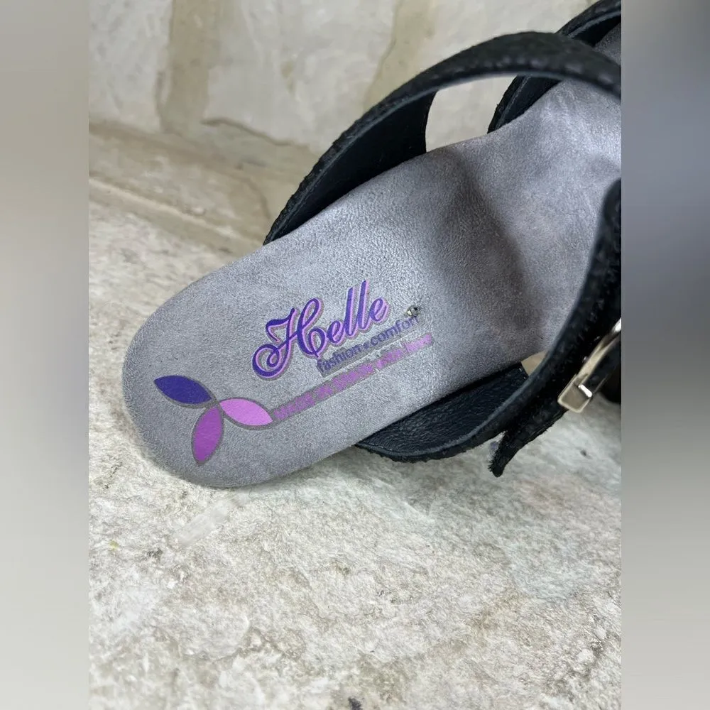 Helle Comfort Emely black heeled sandals sz 38 Black - Image 4