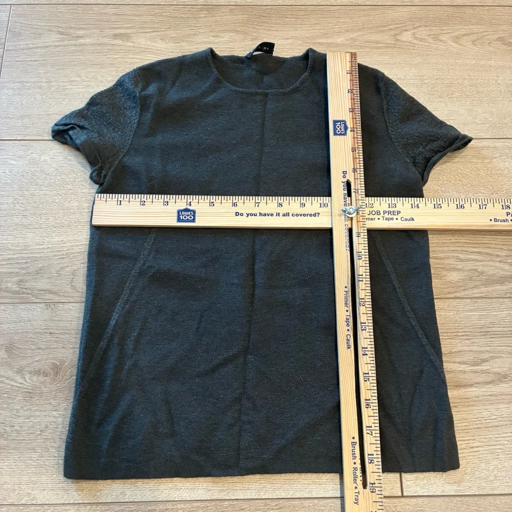 Akris Women’s Brown Short Sleeve Crew Neck Cashmere Silk Knit Top Size 8 - Image 2