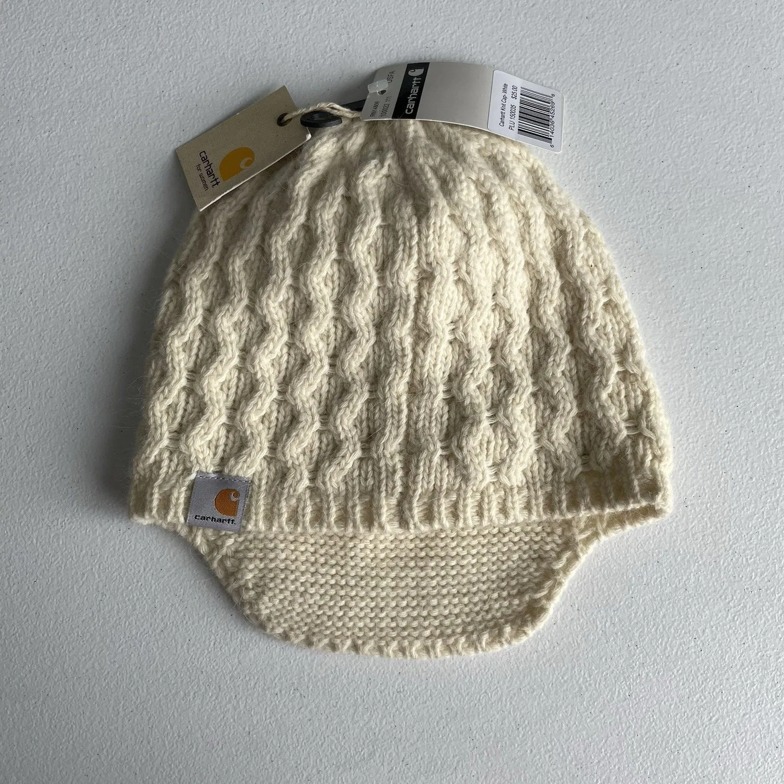 Carhartt For Women Winter Knit Cap White Cream New Holland Brewing Company NWT - Image 2