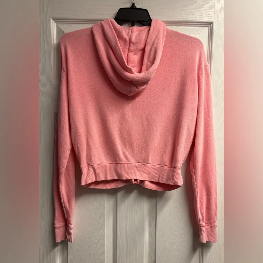 Skims Pink French Terry Zip-Up Hoodie Size Medium - Image 4