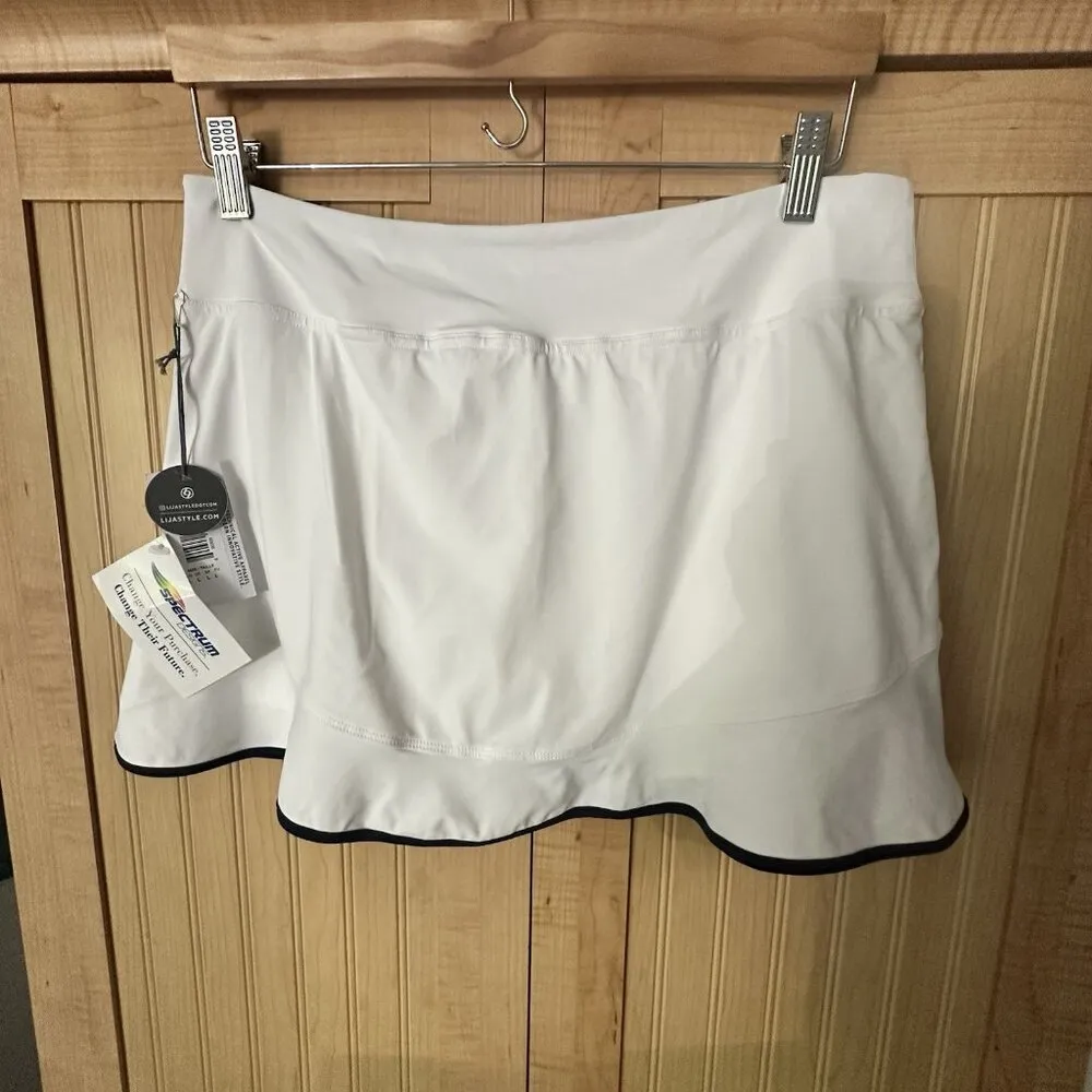 Lija White Golf Tennis Athletic Skort Women's Large - Image 4