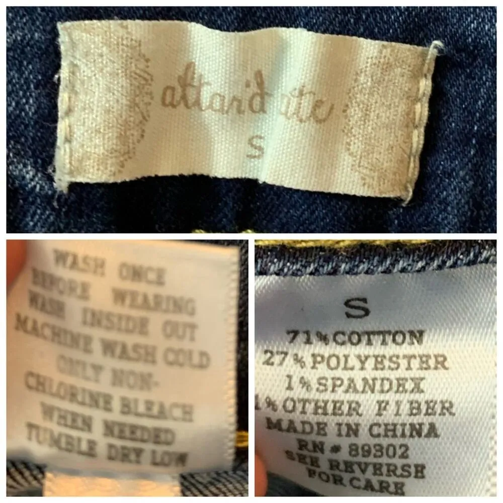 Altar’d State Women's A-line Snap Front Denim Jean Mini Skirt Size Small - Image 7