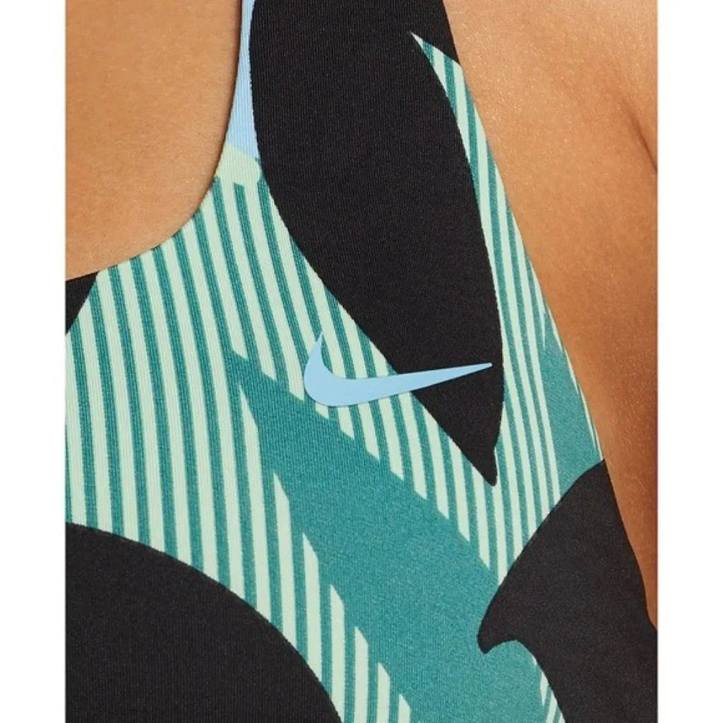 Nike Floral Jungle Square Neck Swim Tankini Size L - Image 2