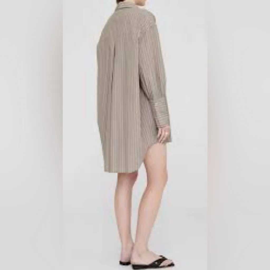 Anine Bing Revolve Womens Lake‎ Dress Taupe Stripe Small NWT - Image 4