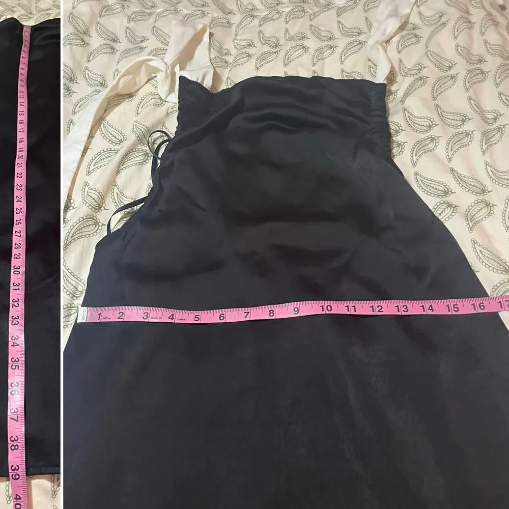 Anthropologie Halter Midi Dress Black and White Sleeveless Beach Dress M NWT - Image 10