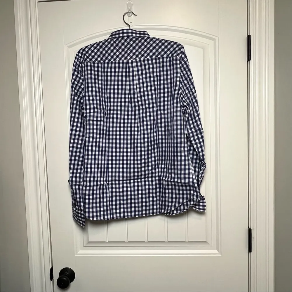 UNTUCKit checkered button down size 2 NWT Blue - Image 3