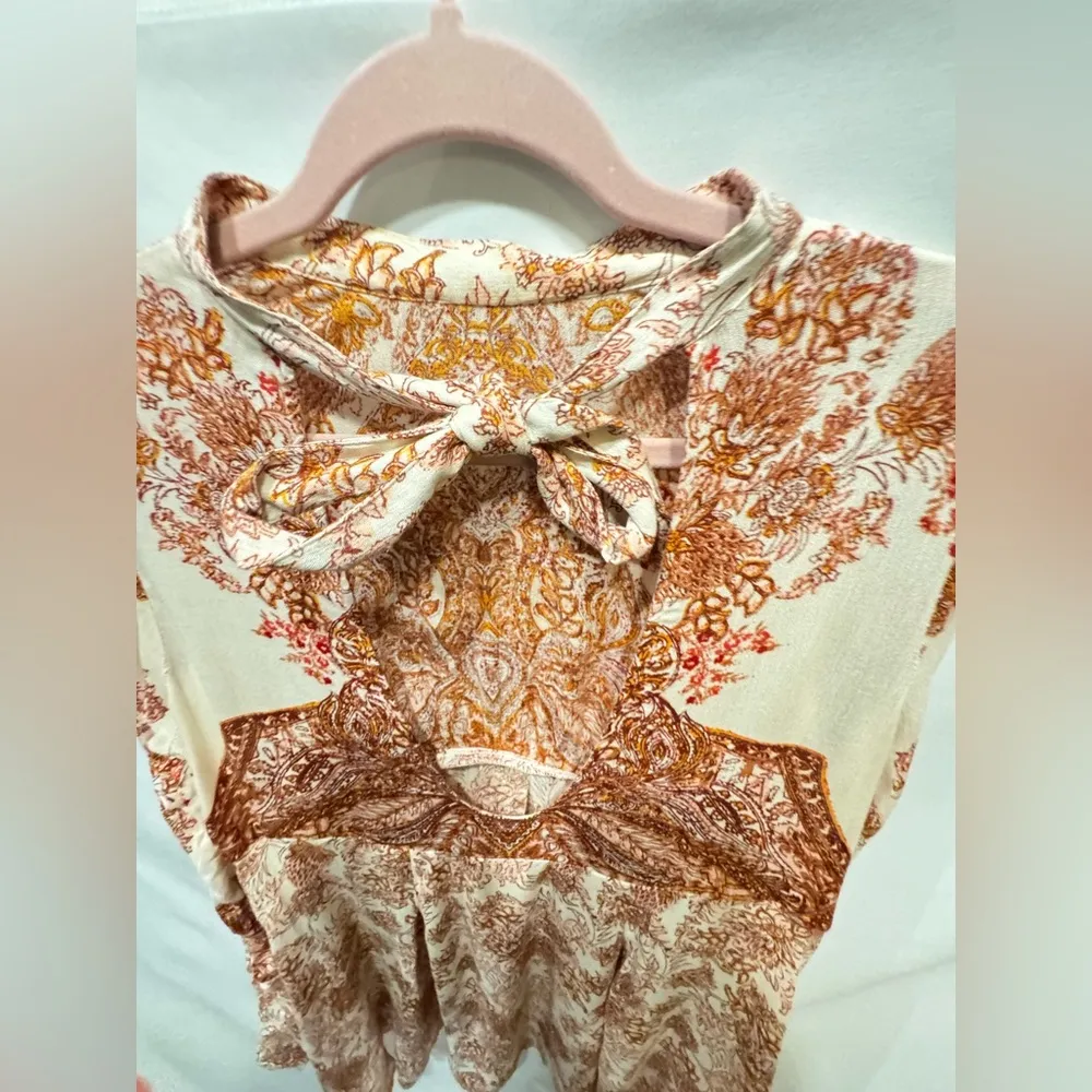 Free People Lady Luck Tunic Keyhole Back
Floral Tunic Size Small EUC! - Image 12