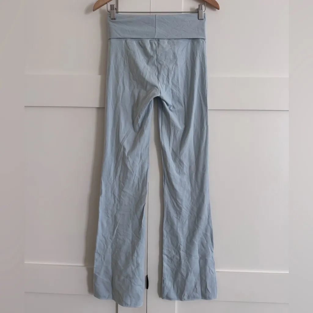 Skims Cotton Jersey Foldover Pant in Opal, Size Small - Image 4