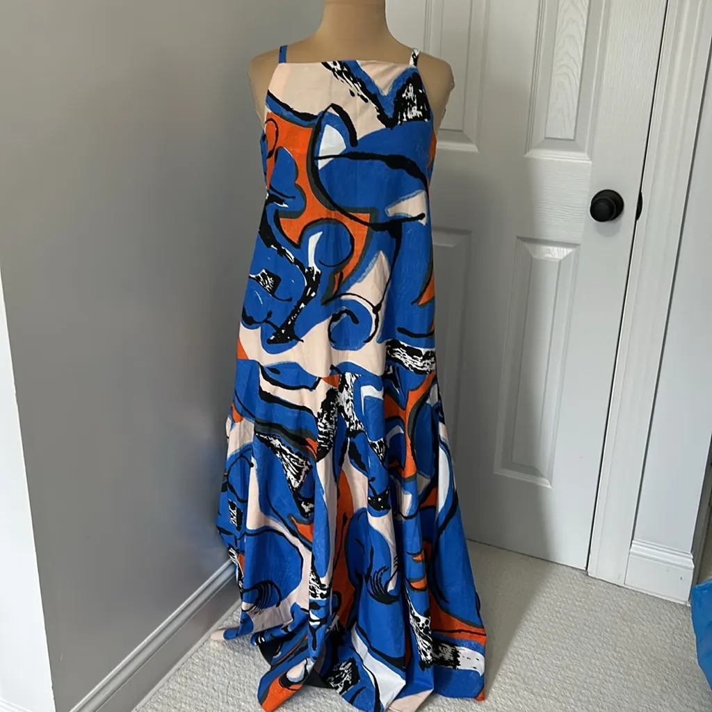 Marimekko Antra Eldfamn Maxi Dress Blue Size undefined - Image 5