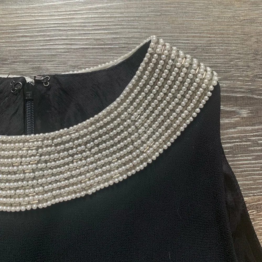 Vintage Datiani Black Beaded Mini Dress 10 - Image 2