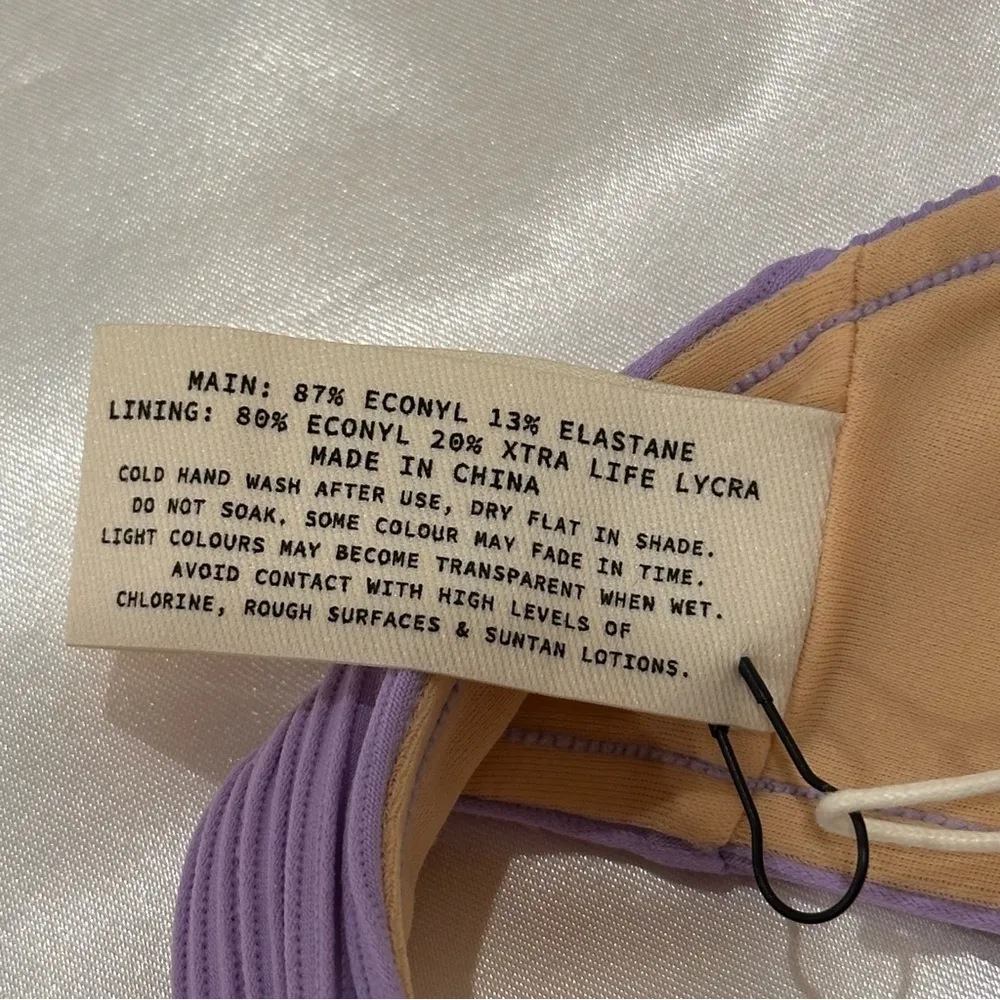 Zulu And Zephyr Signature Halter Bikini Top Adjustable Lavender Purple Size 4 - Image 11