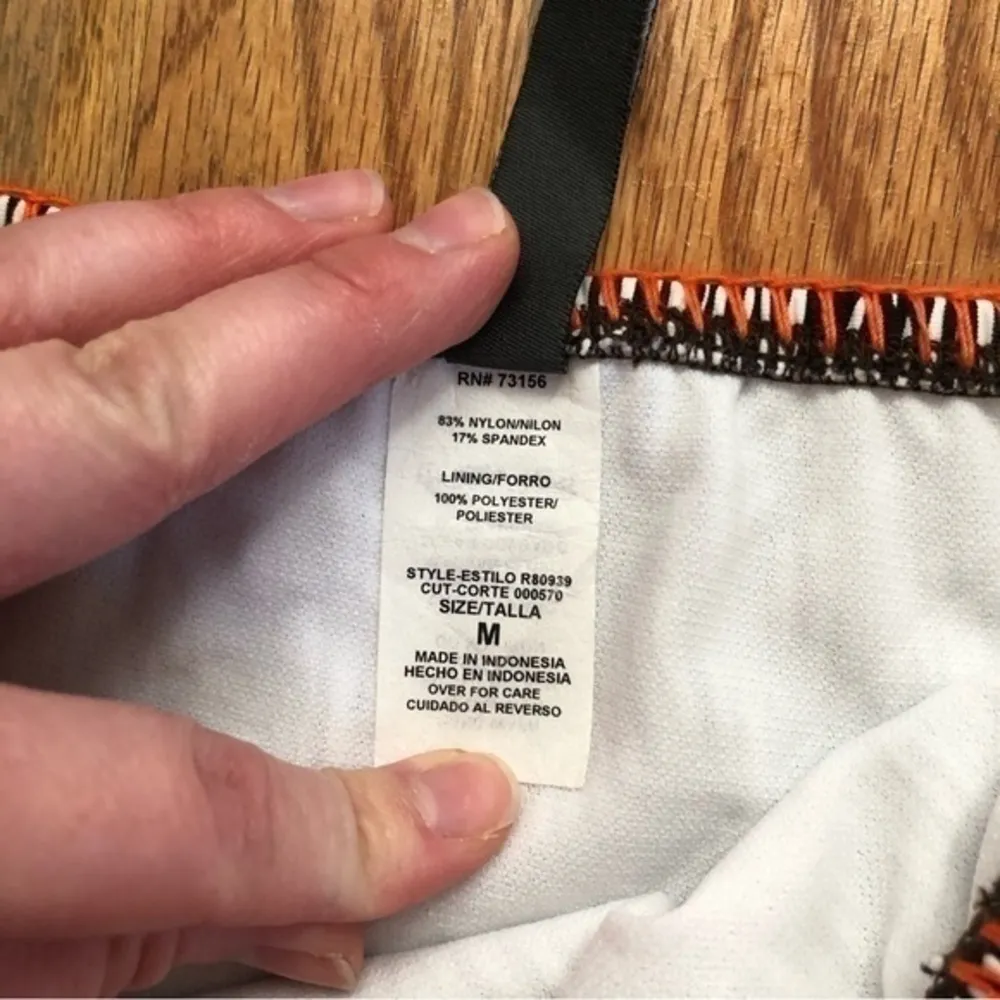 NEW NWT KENNETH COLE REACTION Brown Etc Zebra Hipster Swim Bikini BOTTOM Medium - Image 6