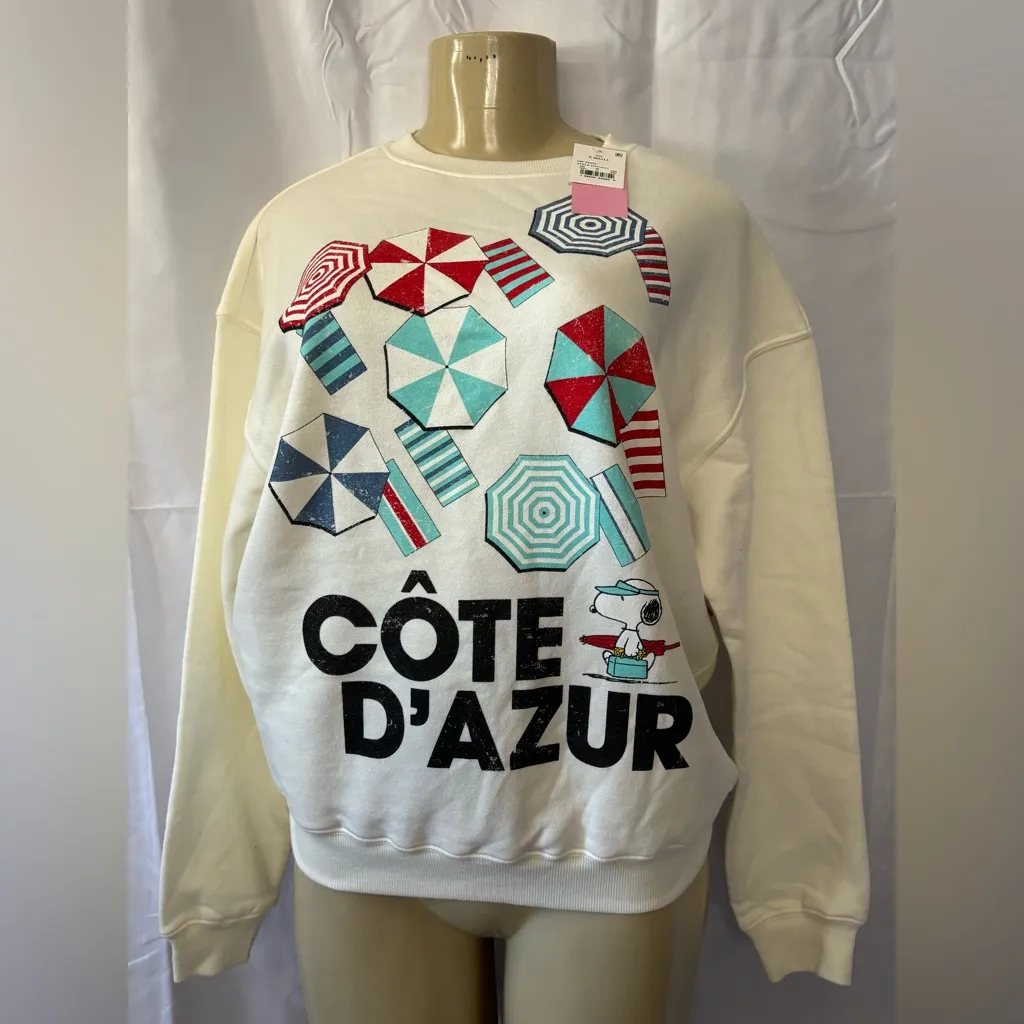 ❤️🩵Peanuts Cream XS Sweatshirt Expands look measures ❤️🩵 Red - Image 3