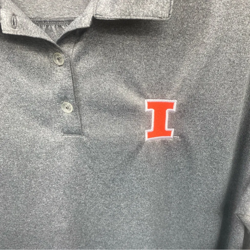 Nike Golf Polo Illinois Fighting Illini Dri-Fit Gray 2XL XXL Women’s Top Shirt - Image 6