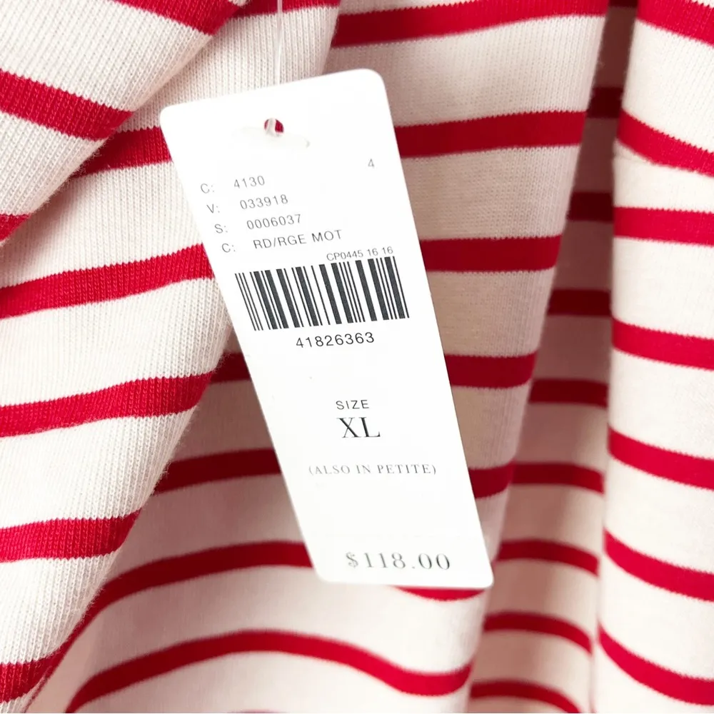 ANTHROPOLOGIE MAEVE 100% Cotton Marketa Striped One Shoulder Dress XL - Image 6