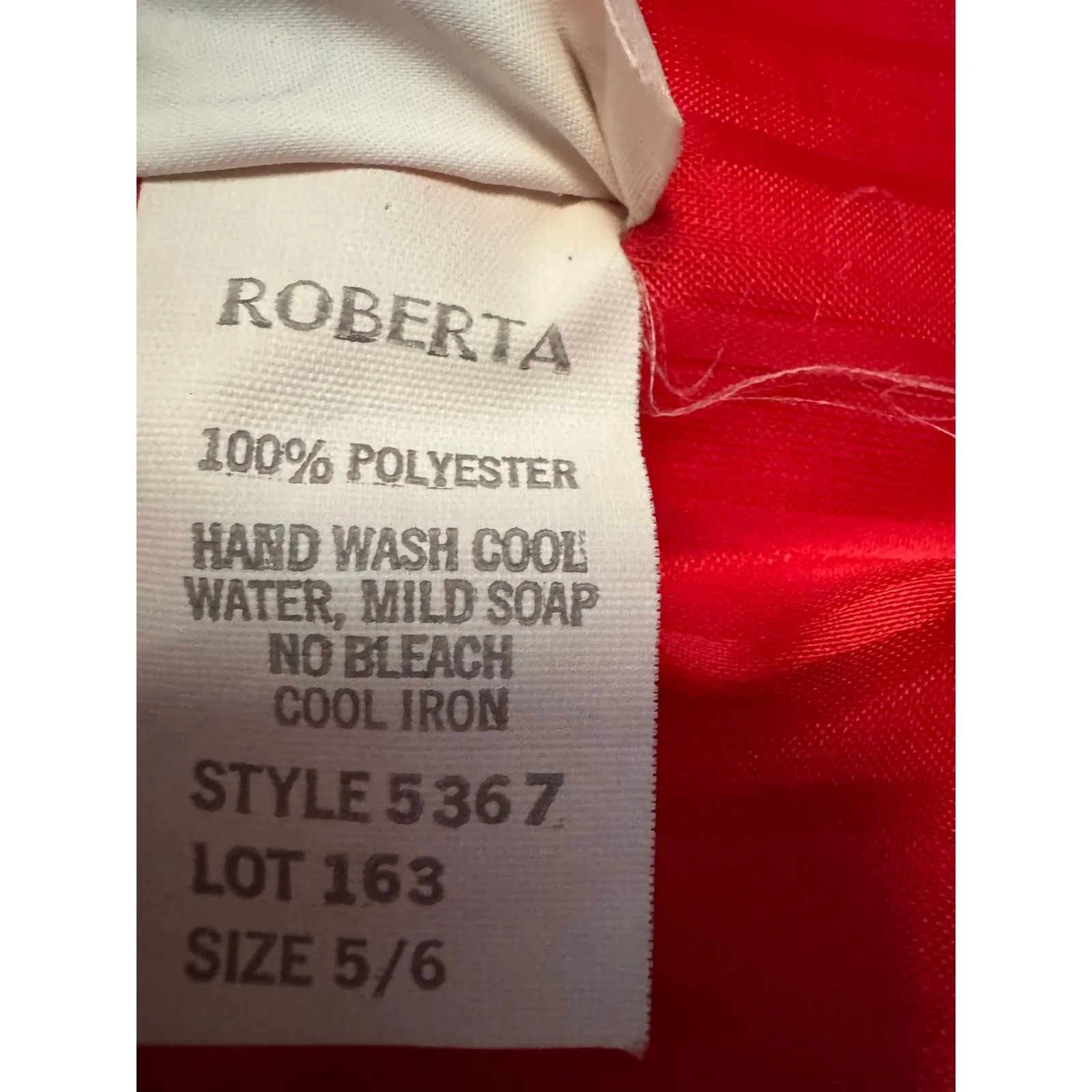 American Vintage 80’s Roberta red formal party dress, puff sleeves tie-waist XS - Image 15