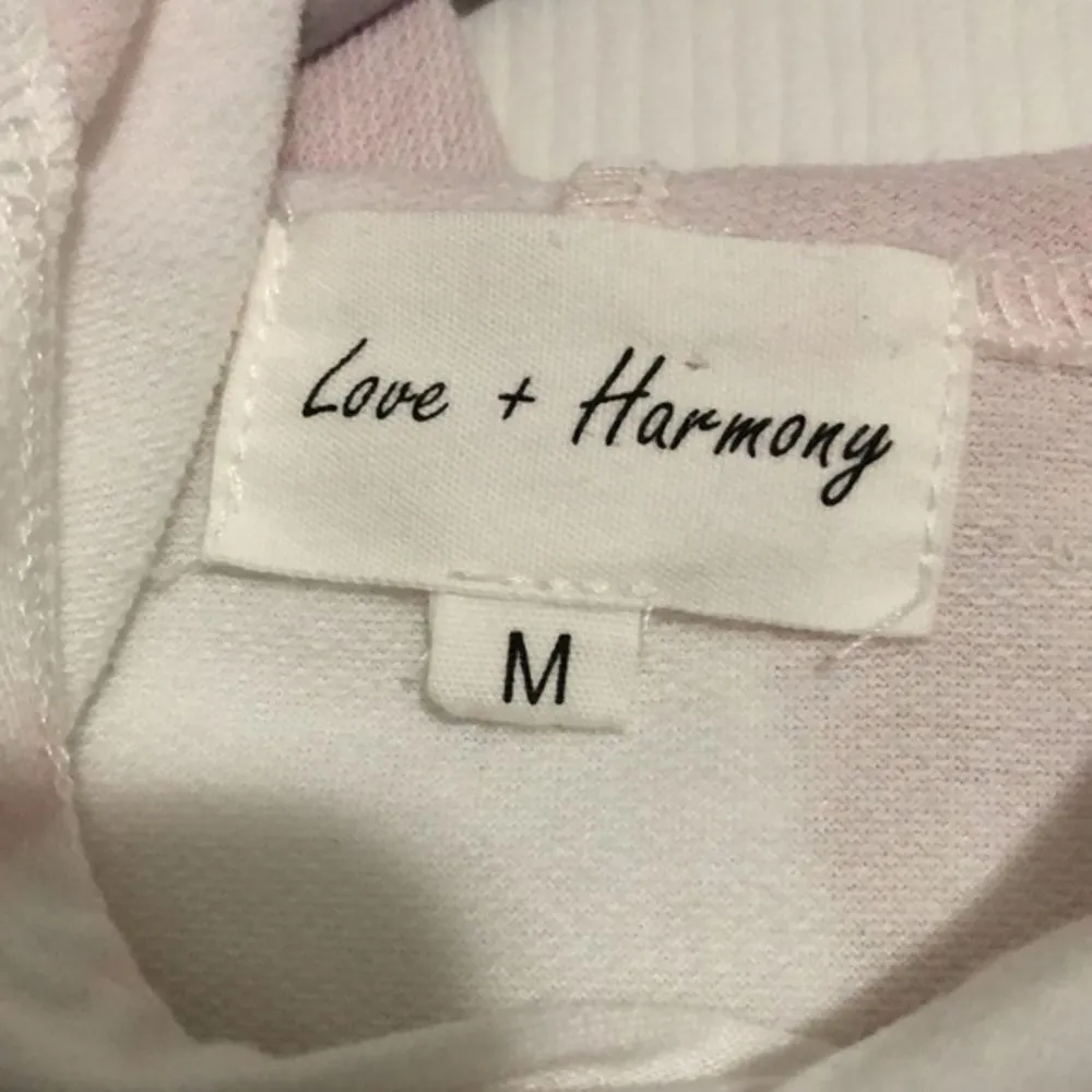 Love + Harmony hooded tie dye shirt long sleeve crop size medium Pink - Image 2