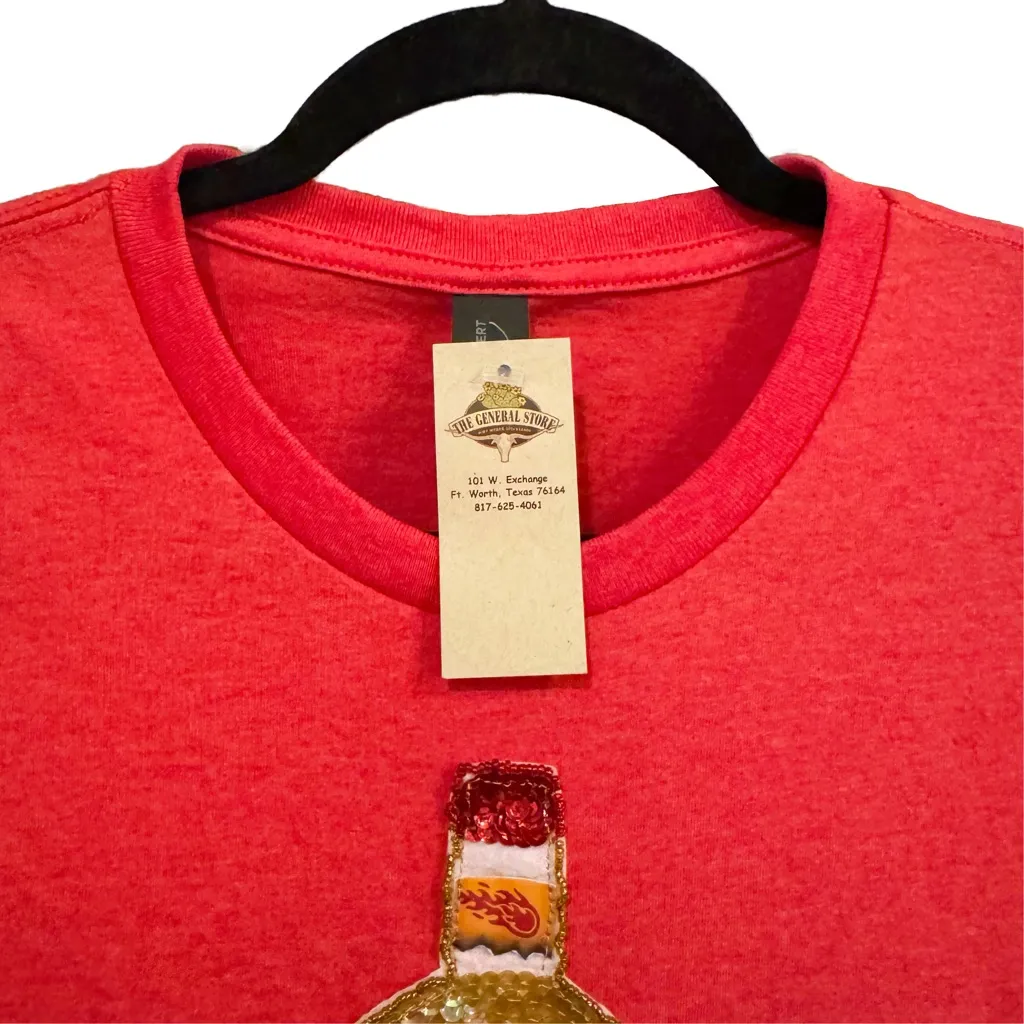 The General Store Red Fireball Whisky Beaded & Sequin T - Image 2