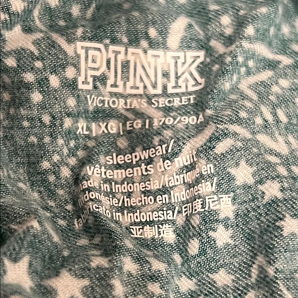 PINK‎ Victoria's Secret Starry Teal pajama boxer Shorts XL - Image 4