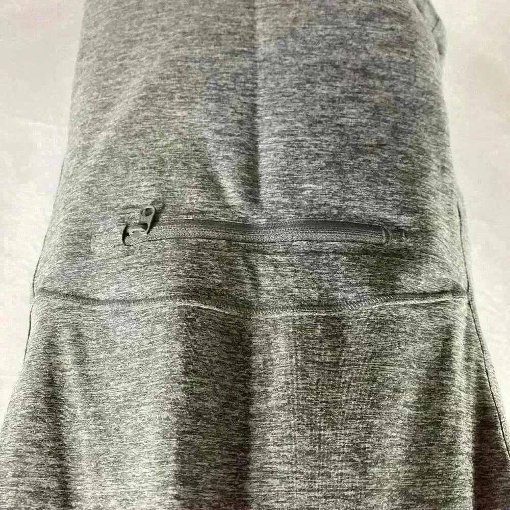Athleta Sleeveless Bike Cycle Tank Top Large Grey Quarter Zip Gathered - Image 5