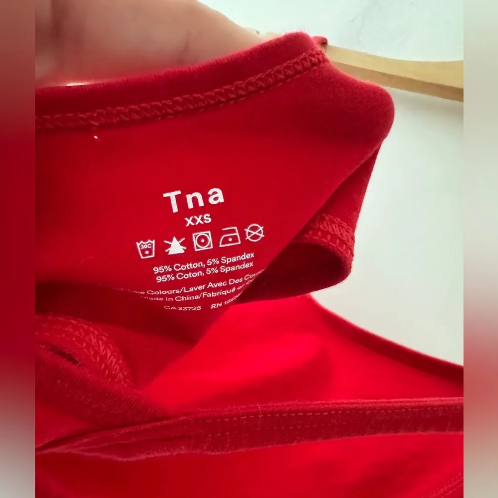 Aritzia TNA Red 90’s Cozumel Bodysuit Low Back Size XXS - Image 4