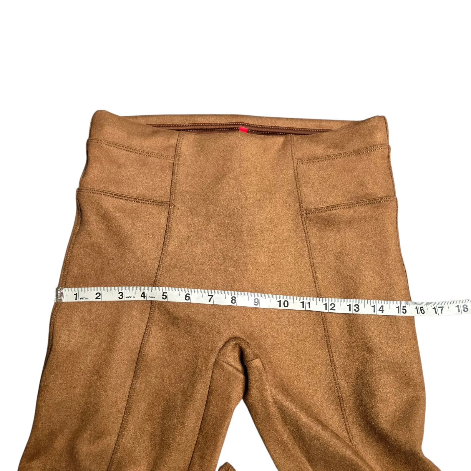 Spanx Faux Suede Pull On Women's Pants in Rich Caramel Size: M - Image 4