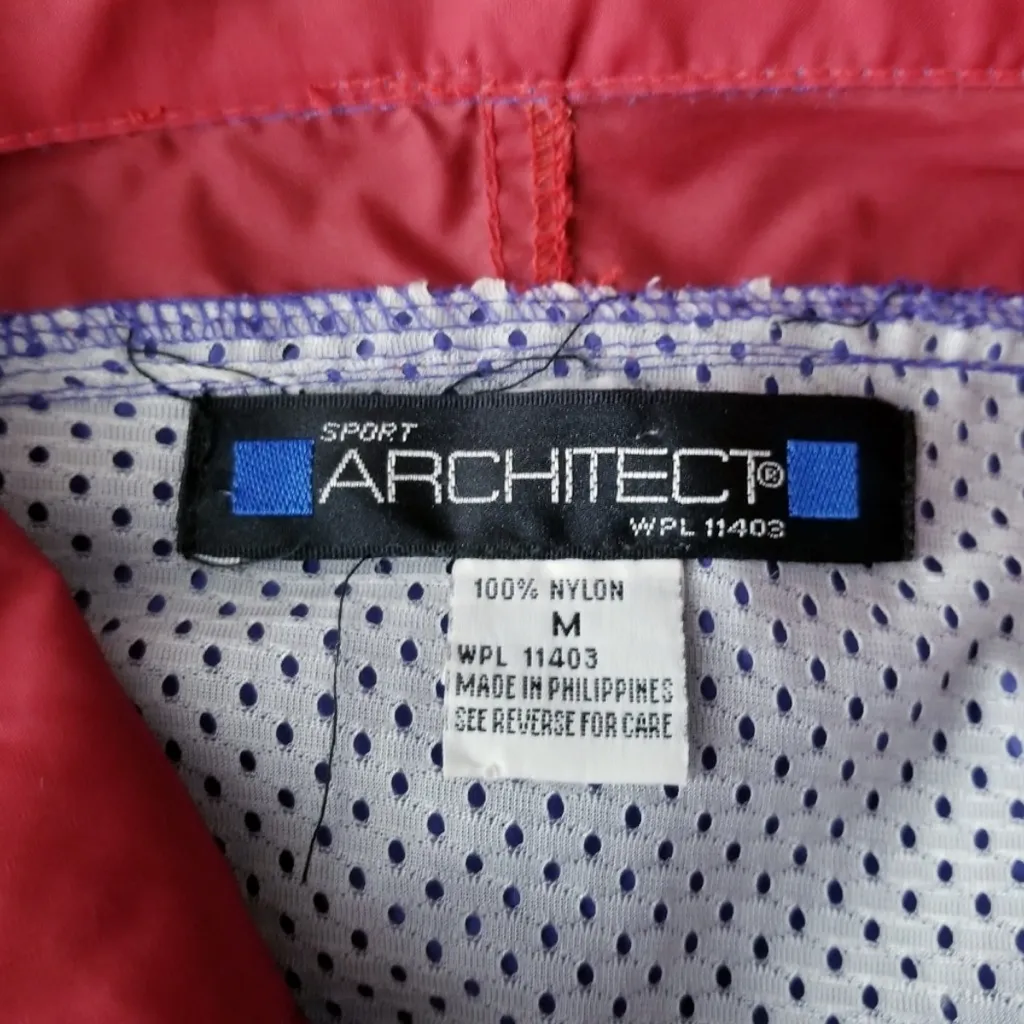 💙Y2K Blue and Red Colorblock Windbreaker Jacket Size M - Image 4