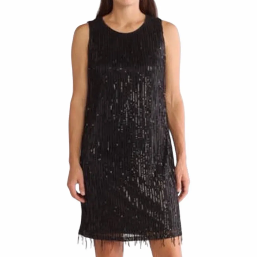 NANETTE NANETTE LEPORE
Sequin Fringed Mini Dress Sz 4 MSRP 188 - Image 2