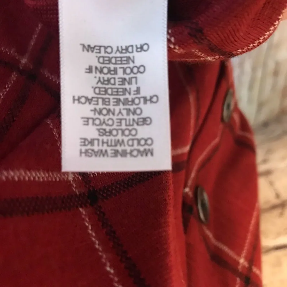 J. Jill Red Plaid Sheath Dress Button Trim Pockets Size undefined - Image 8