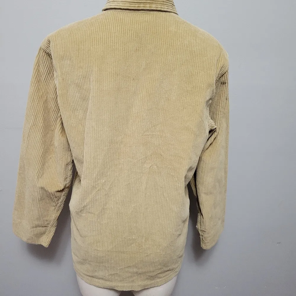 Limited Chinos tan chunky corduroy zip front shacket size small - Image 5